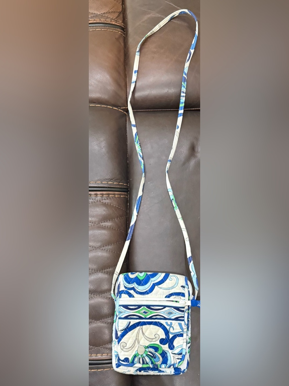 Vera Bradley Mini Hipster Crossbody Bag “Mediterranean white”